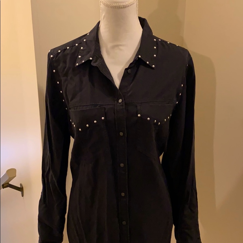 Studded Express boyfriend button up